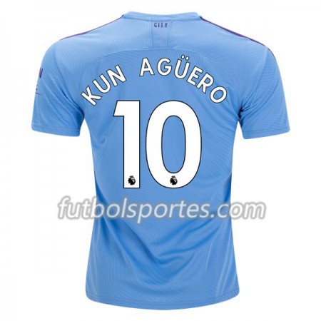 Camisetas Manchester City Kun Agüero 10 Primera Equipacion 2019/2020 